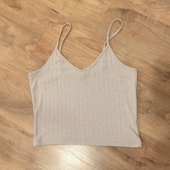 L tan ribbed knit like Camisole - Picture 1 of 2